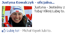 Justyna Kowalczyk reklama FB Justyna Kowalczyk reklama FB