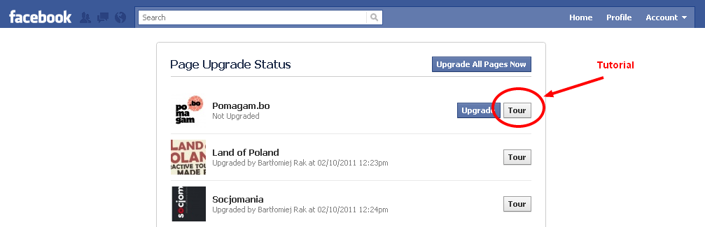 Page Upgrade Status Page Upgrade Status