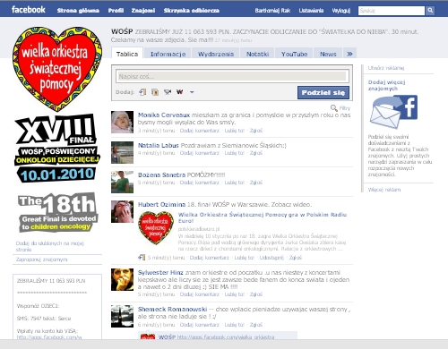Strona WO�P w serwisie Facebook