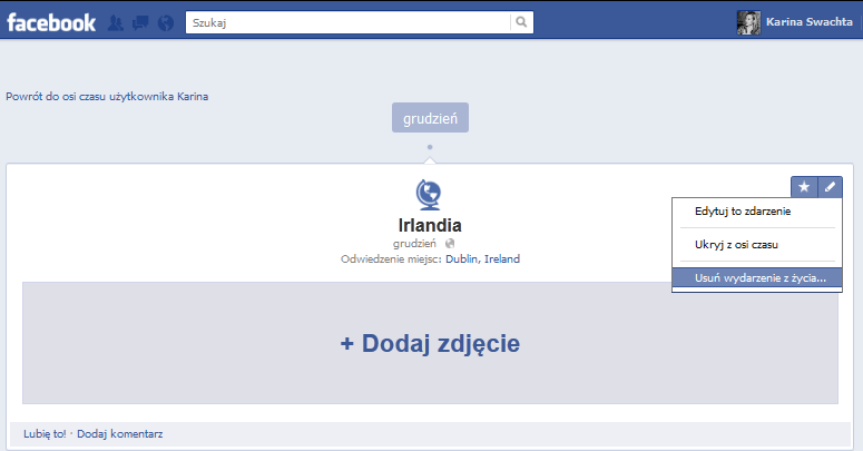 Timeline usuń Timeline usuń