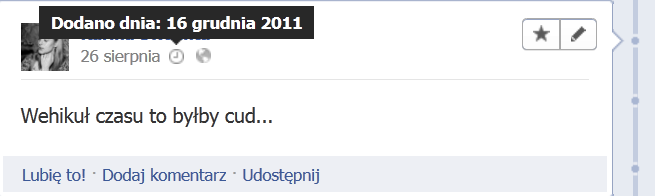 Wehikuł czasu Timeline Wehikuł czasu Timeline