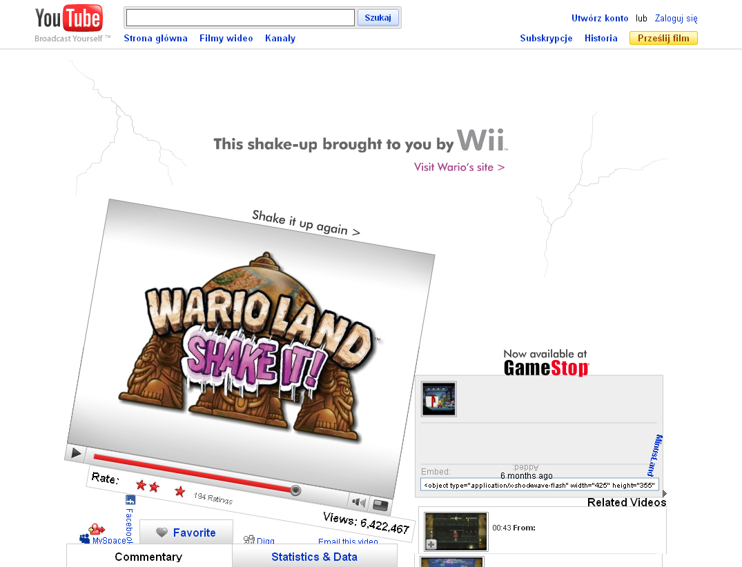 youtube kampania reklamowa sony wii
